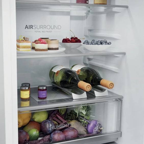 Frigorífico combi integrable Haier HBQW5518E, ID Titanium 2, 177.2 x 54 x 55 cm, No Frost, clase E, 229 kWh/año, 35dB, 251 litros, luz LED, MultiFlow, reversible, WiFi, blanco - imagen 7