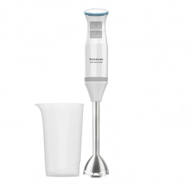Batidora de mano Taurus BAPI 1200 PURE, 1200W, 20 velocidades + turbo, vaso medidor 700 ml, blanco y azul
