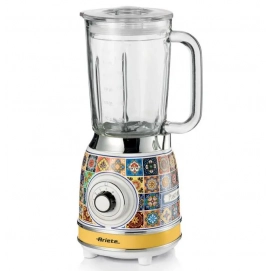 Batidora de vaso Ariete 0583/0P Positano, 1.5 litros, 4 velocidades, picadora hielo, 4 cuchillas, estampado Positano