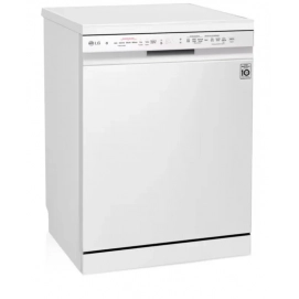 Lavavajillas LG DF365FWS, QuadWash, 60 cm, 14 servicios, clase B, 65 kWh/100 ciclos, 43dB, 3ª bandeja, media carga, Vapor, 10 programas, Inverter,...