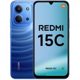 Teléfono móvil Smartphone Xiaomi Redmi 15C, 4GB RAM, 256GB SSD, 6.9 pulgadas, 120Hz, batería 6000 mAh, carga rápida 33W, azul