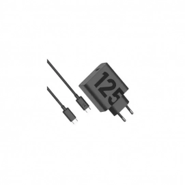 Cargador Motorola Turbopower 125 W, 2 cables USB-C a USB-C, potencia 68W, Plug and Play, negro