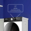 Lavadora Artica AQUAPLUS8AB, 8kg, 1400rpm, clase A-10%, 42 kWh/100 ciclos, 76dB, 15 programas, Vapor,  Inverter, display, luz tambor, blanco y negro - imagen 11