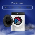 Lavadora Artica AQUAPLUS8AB, 8kg, 1400rpm, clase A-10%, 42 kWh/100 ciclos, 76dB, 15 programas, Vapor,  Inverter, display, luz tambor, blanco y negro - imagen 9