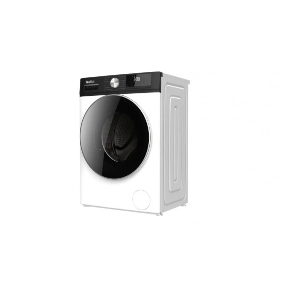 Lavadora Artica AQUAPLUS8AB, 8kg, 1400rpm, clase A-10%, 42 kWh/100 ciclos, 76dB, 15 programas, Vapor,  Inverter, display, luz tambor, blanco y negro - imagen 3