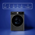 Lavadora Artica AQUAPLUS8AI, 8kg, 1400rpm, clase A-10%, 42 kWh/100 ciclos, 76dB, 15 programas, Vapor,  Inverter, display, luz tambor, gris grafito - imagen 4