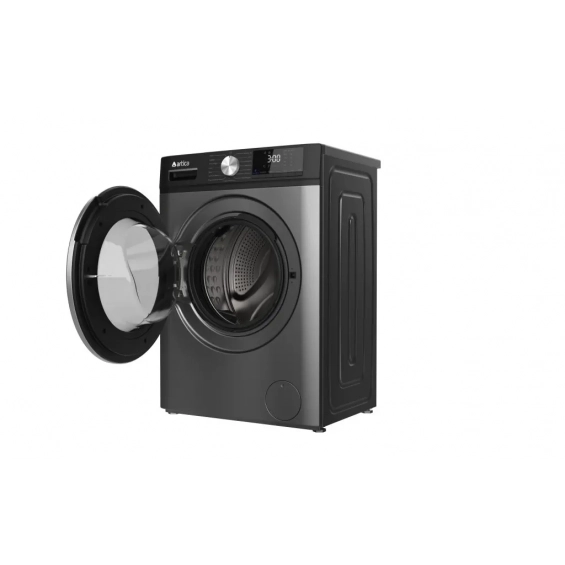Lavadora Artica AQUAPLUS8AI, 8kg, 1400rpm, clase A-10%, 42 kWh/100 ciclos, 76dB, 15 programas, Vapor,  Inverter, display, luz tambor, gris grafito - imagen 2