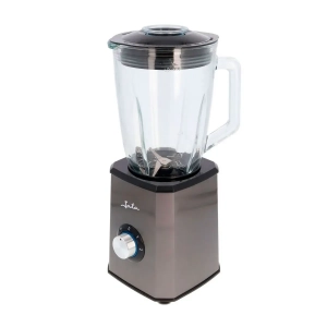 Batidora de vaso Jata JEBT1500, jarra cristal 1.5 litros, 1.500 W, 2 velocidades, turbo, pica hielo, gris