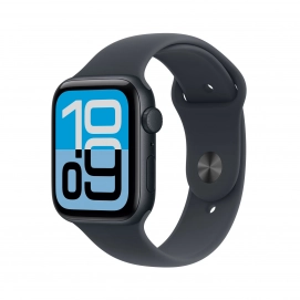 Reloj Smartwatch Apple Watch SE 3, GPS, 44 mm, correa deportiva negro medianoche, talla M/L, caja aluminio negro azabache