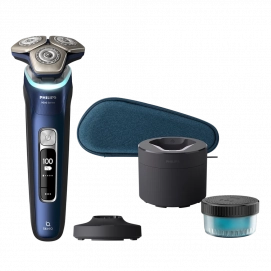 Afeitadora eléctrica Philips S9980/54, Limited Edition 9000 Series, Wet & Dry, hasta 60 min, pantalla OLED, cuchillas autoafilables, sensor...