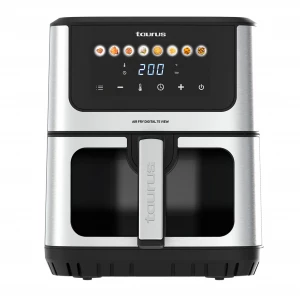 Freidora de aire Taurus 7S VIEW, 6.5 litros, 8 Programas, 1.600 W, inox