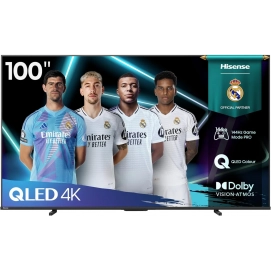 Televisión QLED Hisense 100E7Q Pro, 100 pulgadas, 4K Ultra HD, Smart TV, HDR10+, 144 Hz Gaming, Dolby Vision, Dolby Atmos, Subwoofer, Hi-View IA,...