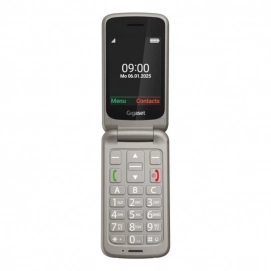 Teléfono móvil Senior personas mayores Gigaset GL595, teclas grandes, pantalla 2.8 pulgadas, única SIM, USB-C, IP44, gris