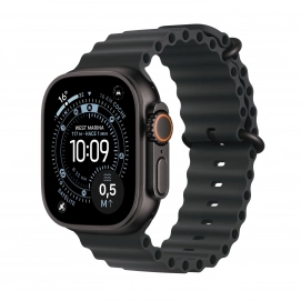 Reloj Smartwatch Apple Watch Ultra 3, GPS + Celular, 49 mm, correa Ocean negra, talla única, caja titanio negro