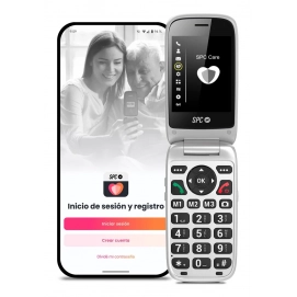 Teléfono móvil Senior SPC Polaris 2334N, 4G, personas mayores, pantalla 2.8 pulgadas, botón SOS, batería 1400 mAh, negro