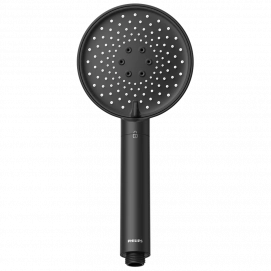 Alcachofa de ducha con filtro Philips AquaShield ASH1516BK/10, teleducha de mano, filtra cloro, 5000 litros, negro mate