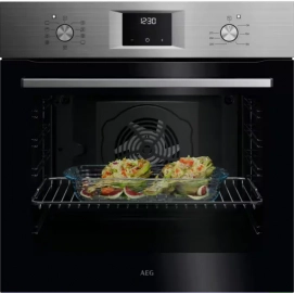Horno multifunción AEG OU5AB20SM, 60 cm, clase A+, 72 litros, AquaClean, inox antihuellas