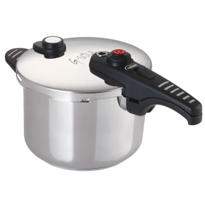 Olla a presión rápida Inoxibar G-Sola 8L, 8 litros, diámetro 24 cm, apta todo tipo de fuegos, incluye cesta perforada, acero inox