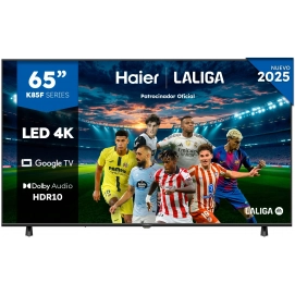 Televisión LED Haier H65K85FUX, K85 Series, 65 pulgadas, 4K Ultra HD, Google TV, Dolby Audio, negro