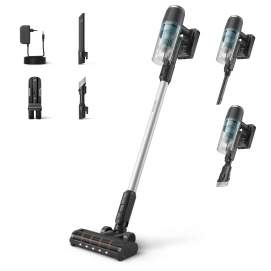 Aspirador escoba Philips XC3031/01, 25.2V, hasta 60 min, cepillo luz LED, negro