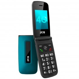 Teléfono móvil Senior SPC Titan 2 2342A, 4G, personas mayores, pantalla 2.4 pulgadas, Dual SIM, azul