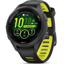 Reloj Smartwatch Garmin Forerunner 265S, 010-02810-13, 42 mm, negro y amarillo