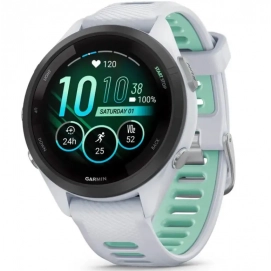 Garmin Forerunner 265S 42Mm Bisel Negro Con Carcasa En Blanco Y Correa De Silicona En Blanco/Verde