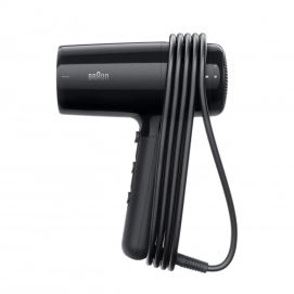 Secador de pelo Braun BRHD215E, 2100W, motor DC, con difusor, 2 velocidades, 3 temperaturas, negro