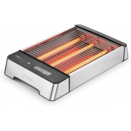 Tostador plano Ufesa Kamut, 1000W, 25 x 20 cm, 4 rebanadas, 6 niveles, inox