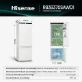 Frigorífico combi integrable Hisense RB3B370SAWD1, 193.6 x 69 x 54.5 cm, Total No Frost, clase D, 210 kWh/año, 35 dB, 377 litros, Metal-Tech, WiFi - imagen 2