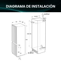 Frigorífico combi integrable Hisense RB3B370SAWD1, 193.6 x 69 x 54.5 cm, Total No Frost, clase D, 210 kWh/año, 35 dB, 377 litros, Metal-Tech, WiFi - imagen 3