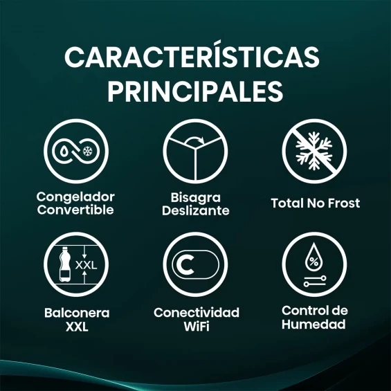 Frigorífico combi integrable Hisense RB3B370SAWD1, 193.6 x 69 x 54.5 cm, Total No Frost, clase D, 210 kWh/año, 35 dB, 377 litros, Metal-Tech, WiFi - imagen 5