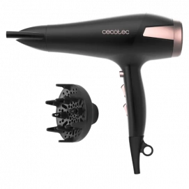 Secador de pelo Cecotec IoniCare Elegance, 2400W, ref. 04398, negro y rosa