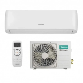Aire acondicionado split 1x1 Hisense Brissa CA25YR3B, 2236 frigorías, 2322 calorías, clase A++/A+, 19dB, R-32, blanco