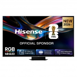 Televisión RGB Mini LED Hisense 75UR9S, 75 pulgadas, 4K Ultra HD, MiniLED, Smart TV, HDR10+, clase C, negro