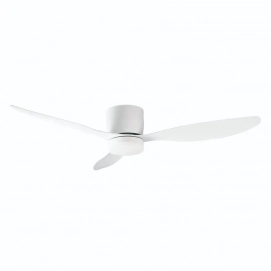 Ventilador de techo Orbegozo CP 166132, 132 cm, 30W, motor DC, 3 aspas, 6 velocidades, temporizador, blanco