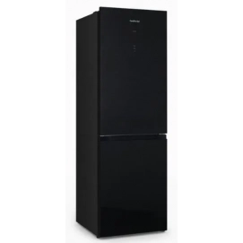 Frigorífico combi Corberó CCHGL186NFN, 187.3 x 60 x 68 cm, No Frost, clase E, 269 kWh/año, 37dB, 400 litros, reversible, luz LED, negro