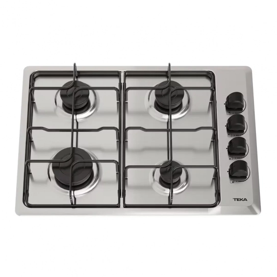 Placa de gas natural Teka HLX 540 KL, 4 fuegos, 60 x 43.5 cm, mandos laterales, termopar seguridad, 7500W, acero inox - imagen 2