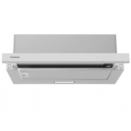 Campana tradicional telescópica integrable Corberó VINSON636W, 60 cm, 387 m3/h, 58dB, clase A+++, 2 niveles, luz LED, blanco