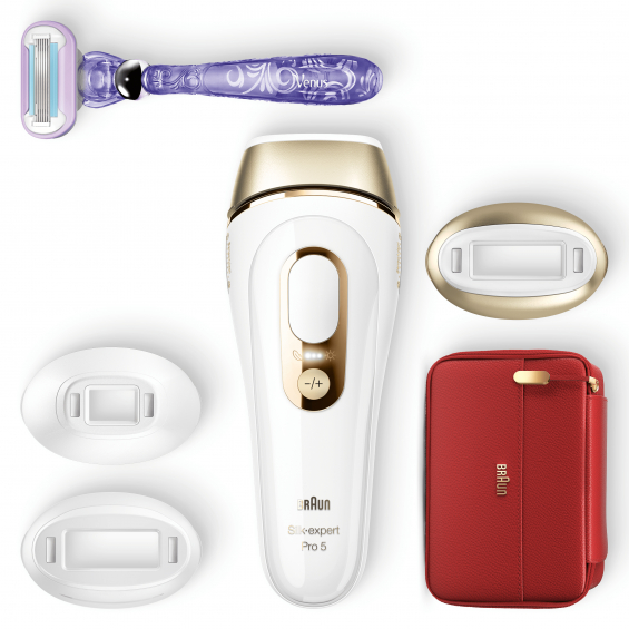 Depiladora luz pulsada Braun PL5267,  IPL, 3 modos, 125 número de disparos, oro y blanco - imagen 2
