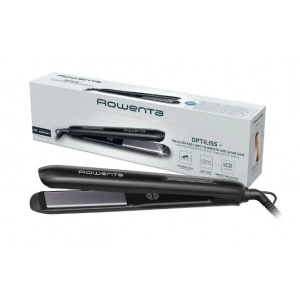 Plancha de pelo Rowenta SF3320F0 Optiliss +, plancha, alisa y riza, revestimiento cerámico turmalina, 10 temperaturas, negro y gris