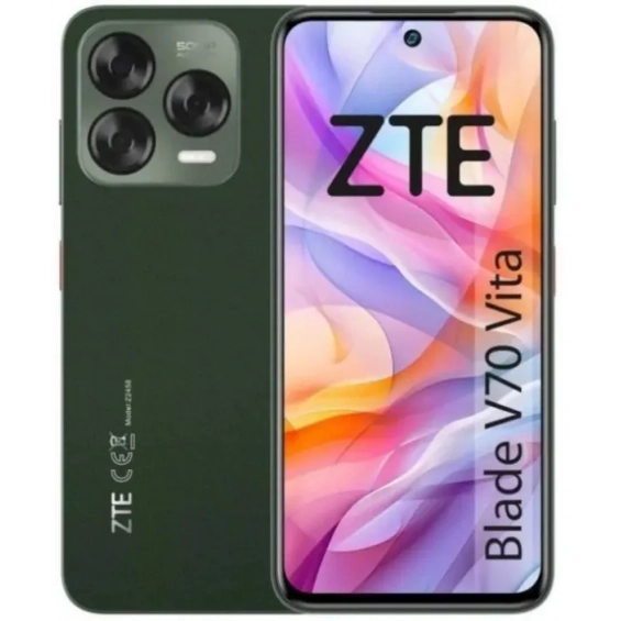 Teléfono móvil Smartphone ZTE Blade V70 Vita, 4GB, 256GB, 6.7 pulgadas, 5000 mAh, 50 MP, verde oscuro