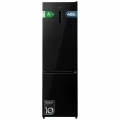 Frigorífico combi Cecotec 405 WL Elite Black Glass A, 200 x 59.5 x 66 cm, Total No Frost, clase A, 33 dB, 405 litros, Fresh Flex, cristal negro