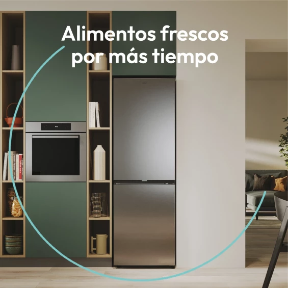 Frigorífico combi Candy ECN4CQTEX186, 185 x 59,5 x 66,7 cm, No Frost, clase E, 270 kWh/año, 38 dB, 355 litros, WiFi, inox - imagen 11