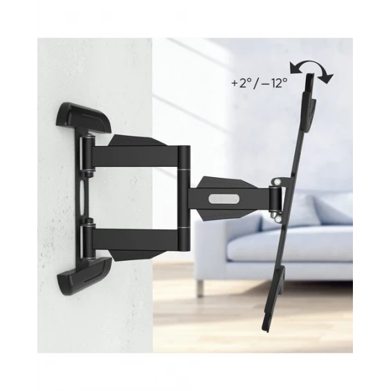 Soporte TV orientable de pared Hama 00220834, 32-65 pulgadas, VESA hasta 400 x 400 mm, 35 kg, giro 180°, negro - imagen 3