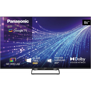Televisor QD-Mini LED Panasonic TN-86W95CEZS 86 pulgadas, 4K, 144 Hz, Dolby Vision, Google TV, negro