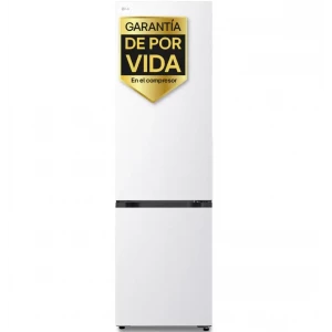 Frigorífico combi LG GBBS524DSW, 203 x 59.7 x 67.4 cm, Total No Frost, clase D, 218 kWh/año, 35 dB, 375 litros, Fresh Converter+, blanco