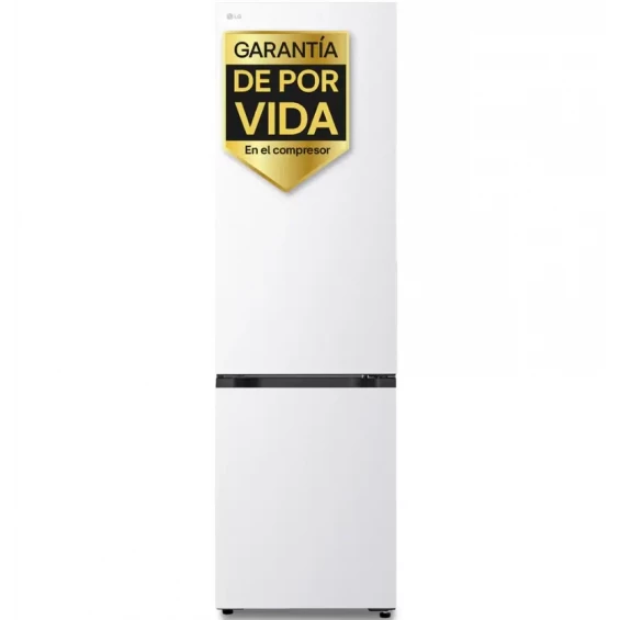 Frigorífico combi LG GBBS524DSW, 203 x 59.7 x 67.4 cm, Total No Frost, clase D, 218 kWh/año, 35 dB, 375 litros, Fresh Converter+, blanco