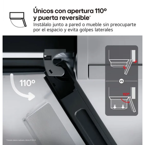 Frigorífico combi LG GBBS524DSW, 203 x 59.7 x 67.4 cm, Total No Frost, clase D, 218 kWh/año, 35 dB, 375 litros, Fresh Converter+, blanco - imagen 10