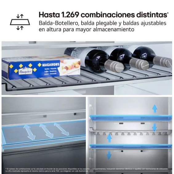 Frigorífico combi LG GBBS524DSW, 203 x 59.7 x 67.4 cm, Total No Frost, clase D, 218 kWh/año, 35 dB, 375 litros, Fresh Converter+, blanco - imagen 11